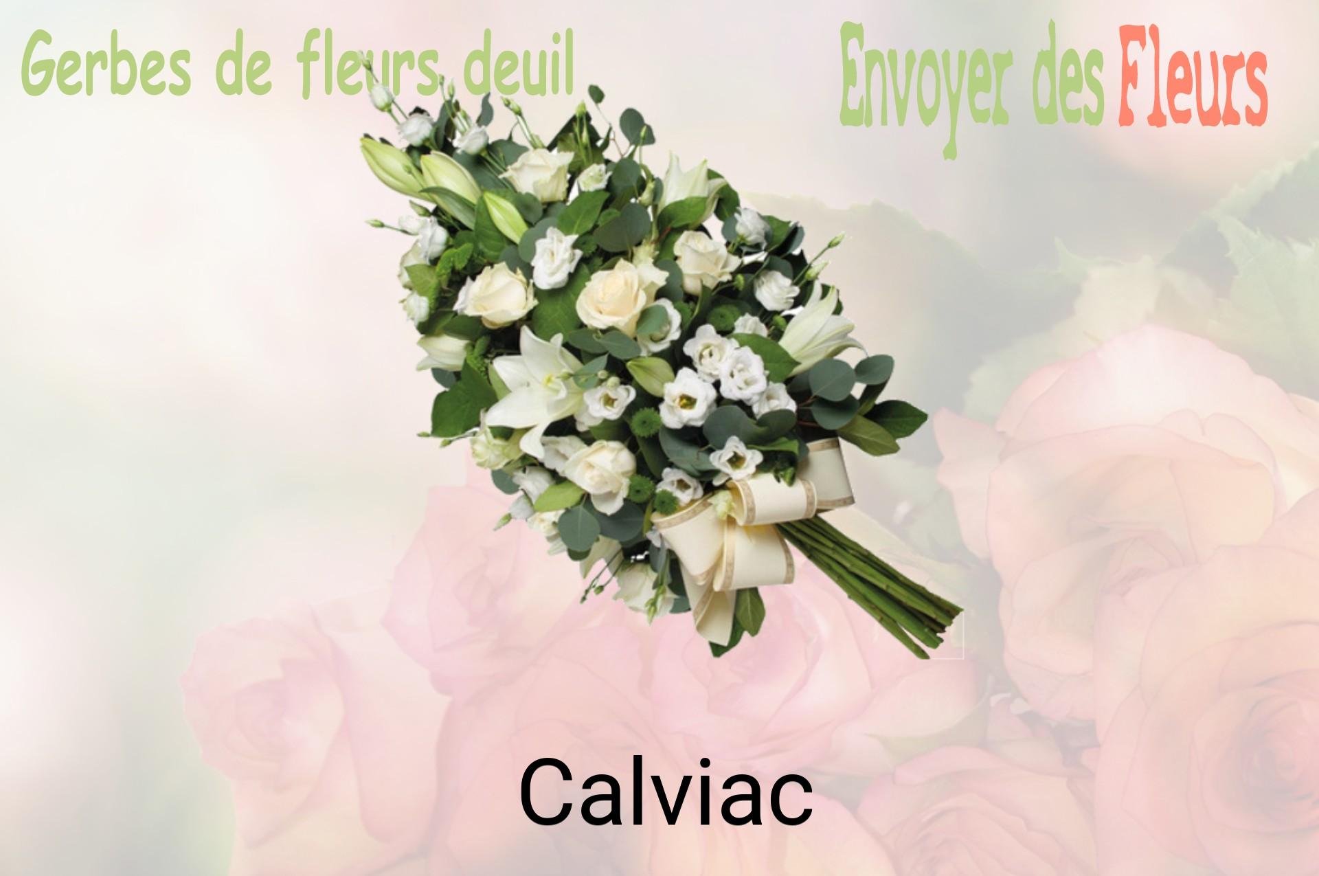 Gerbe de fleurs de deuil livrée à Calviac